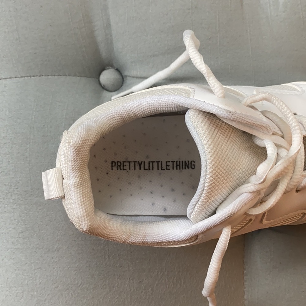 PrettyLittleThing White Chucky Lace Up Sneakers - Picture 2 of 3